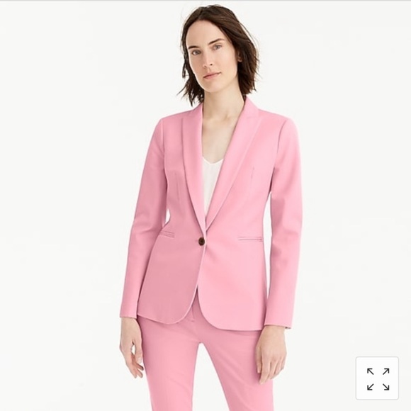 J. Crew Parke Blazer Bi Stretch Cotton H5513 Pink 14